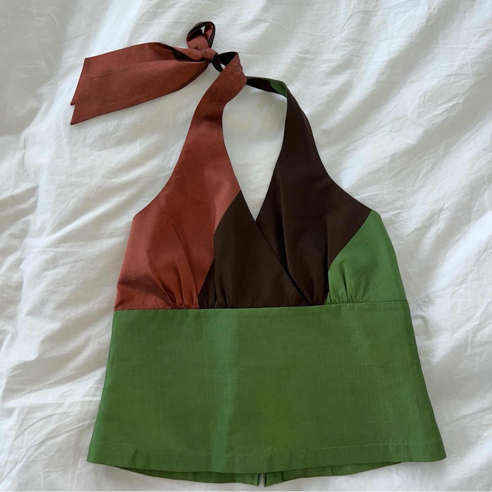 Thai silk halter top. Size XXS. New without tags